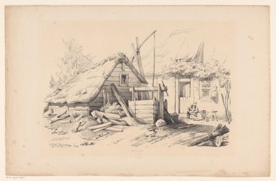 Gård med brønd The Landscape (serietitel) af Constantinus Cornelis Huysmans