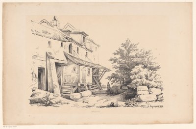 Huse i et klippelandskab The Landscape (serietitel) af Constantinus Cornelis Huysmans