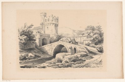 Landskab med fæstning og bro The Landscape (serietitel) af Constantinus Cornelis Huysmans