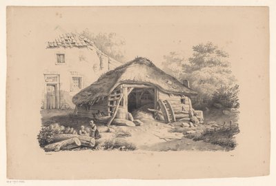 Stald på gården The Landscape (serietitel) af Constantinus Cornelis Huysmans