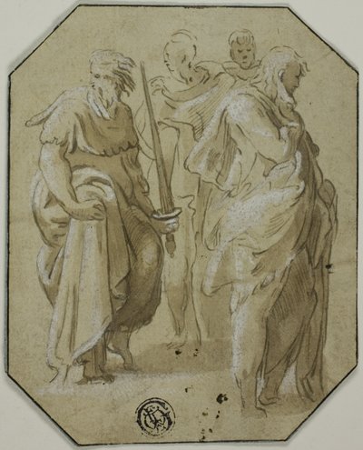 Sankt Paulus og tre andre stående figurer af Conte Antonio Maria Zanetti the Elder