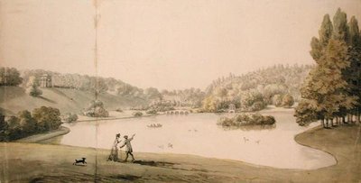 Stourhead, ca. 1780 (akvarel og blyant på papir) af Copplestone Warre Bamfylde