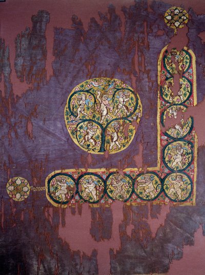 Koptisk kunst: Hanging with Harvest Love (4. århundrede e.Kr.), Paris, Musee Du Louvre af Coptic Coptic