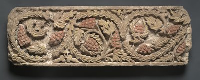 Frise med løv og vindruer, 300s-400s (kalksten) af Coptic Coptic