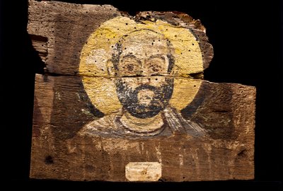 Portræt af en koptisk munk / Baouît-klosteret (maleri) af Coptic Coptic