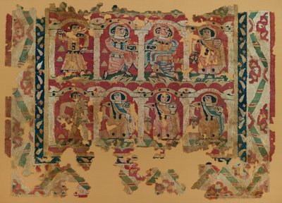 Tekstilfragmenter i gobelinvævning, 6. - 8. århundrede (tekstil) af Coptic Coptic