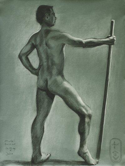 Studie af en klassisk mandlig figur af Corné Akkers