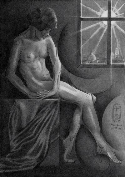 Elegant udsigt fra vinduet af Corné Akkers