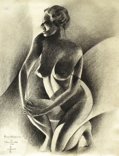 Elegant gravid figur af Corné Akkers