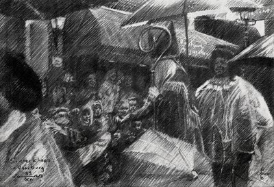 Sinterklaas-paraden i den regnfulde by af Corné Akkers