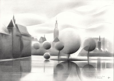 Surrealistiske refleksioner af bylandskabet af Corné Akkers