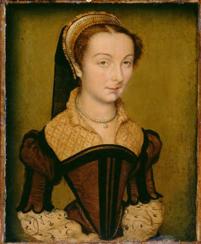 Portræt af Louise de Halluin, dame af Cipierre, ca. 1555. af Corneille de Lyon