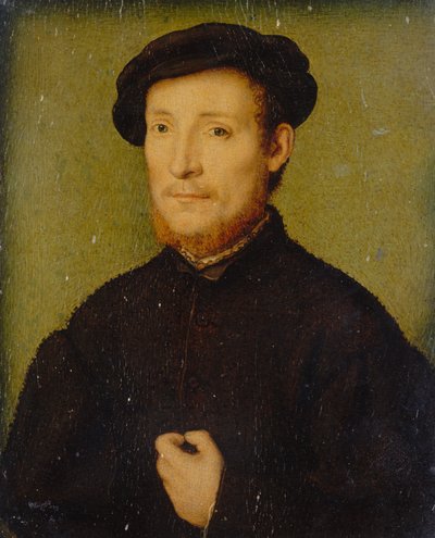 Portræt af en mand med hånden på brystet, 1540-45. af Corneille de Lyon
