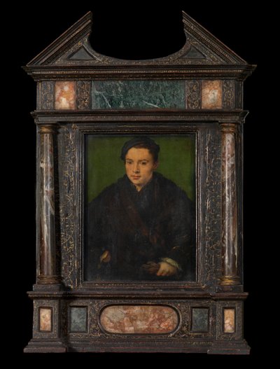 Portræt af en mand (olie på panel) af Corneille de la Haye (1500 75)