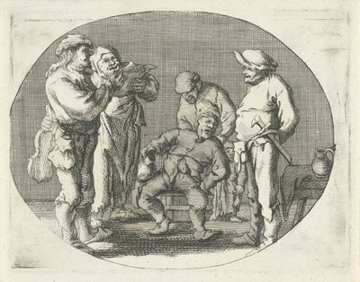 Syngende gårdgruppe af Cornelis A. Hellemans