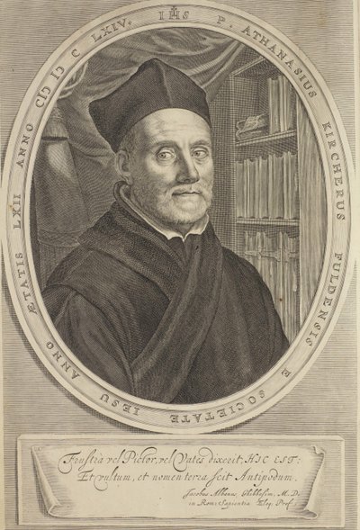 Portræt af Athanasius Kircher 1602-1680, 1664 af Cornelis Abrahamsz. Bloemaert II