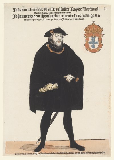 Portræt af Johannes III af Portugal af Cornelis Anthonisz. (manner of)