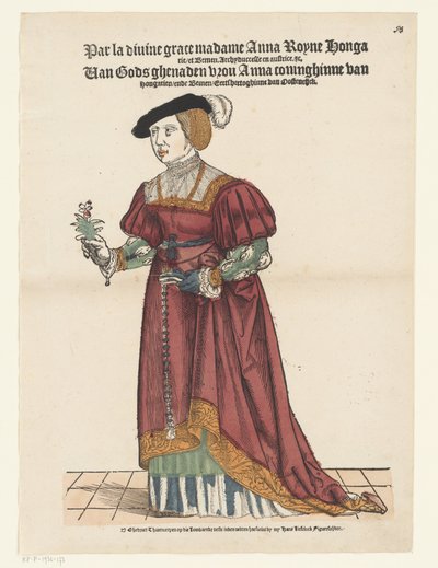 Portræt af Anna af Østrig af Cornelis Anthonisz. (possibly)