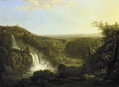 Anio-dalen med Tivolis vandfald af Cornelis Apostool