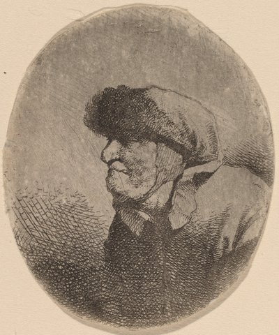 Buste af en gammel kvinde af Cornelis Pietersz Bega
