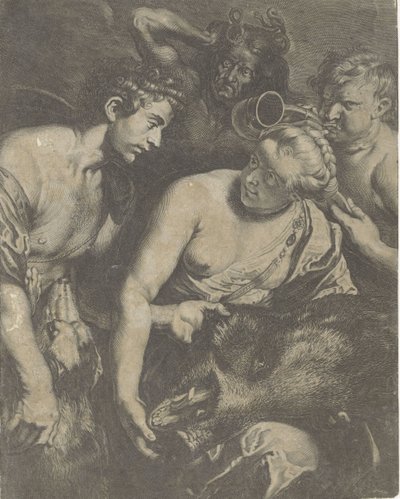 Meleager en Atalanta af Cornelis Bloemaert (II)