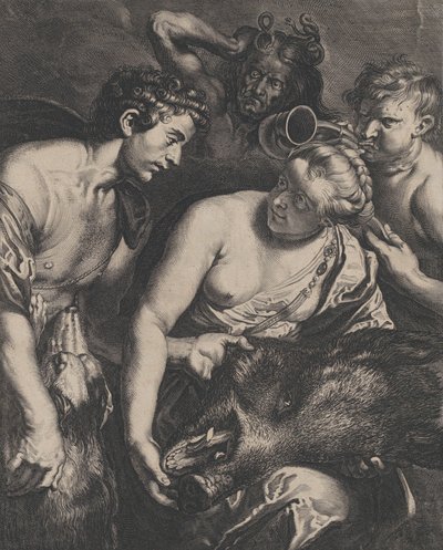 Atalanta og Meleager, 1618-84. af Cornelis Bloemaert