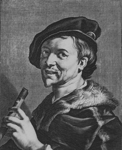 Manden med fløjten, 1625. af Cornelis Bloemaert