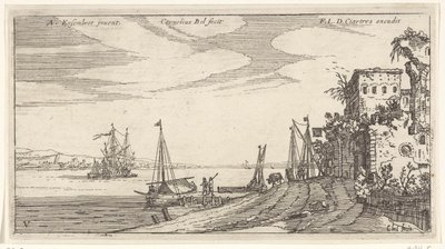 Kro på havnen Havneudsigt (serietitel) af Cornelis Bol