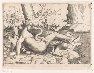 Leda og svanen af Cornelis Bos (possibly)