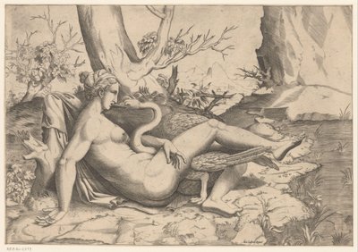 Leda og svanen af Cornelis Bos (possibly)