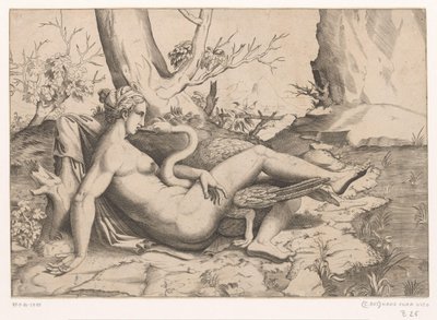 Leda og svanen af Cornelis Bos (possibly)