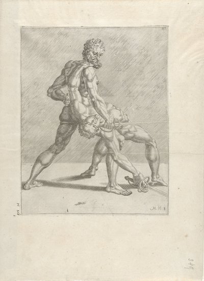To sværdmænd Swordsmen (serietitel) af Cornelis Bos (possibly)
