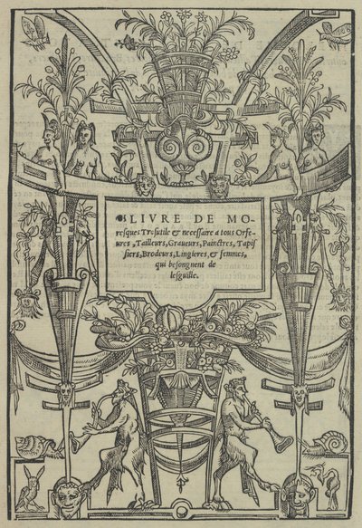Livre de Moresques, titelblad recto, 1546. af Cornelis Bos