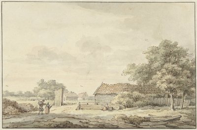 Landskab med gårde af Cornelis Buys