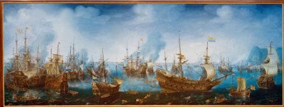Slaget ved Gibraltar den 25. april 1607 af Cornelis Claesz  van Wieringen