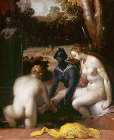 Bathsheba badning, 1594 af Cornelis Cornelisz. Haarlem van