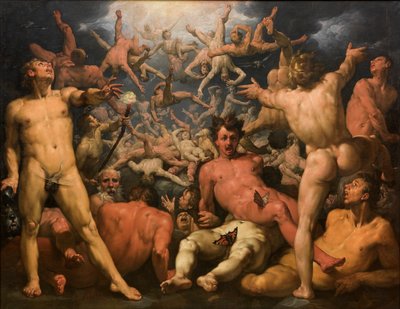 The Fall of the Titans (The Titanomachia), 1588-90 af Cornelis Cornelisz van Haarlem