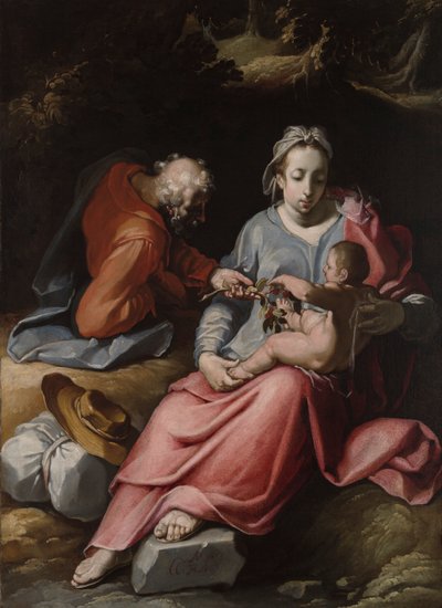 Den hellige familie af Cornelis Cornelisz. van Haarlem