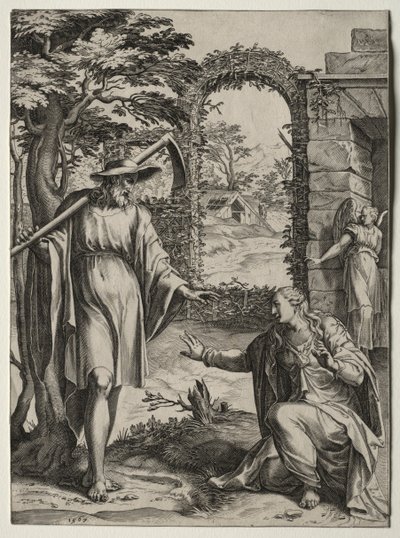Kristus viser sig for Maria Magdalena, 1567. af Cornelis Cort