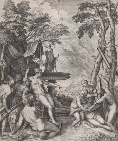 Diana opdager Callistos graviditet, 1566. af Cornelis Cort