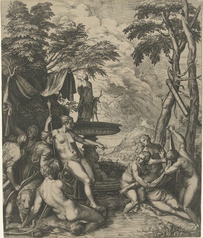 Diana opdager Callisto .s graviditet af Cornelis Cort