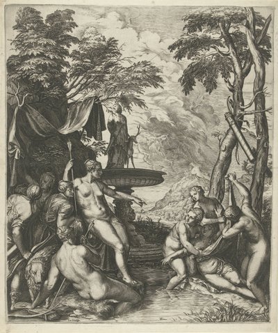 Diana opdager Callisto .s graviditet af Cornelis Cort