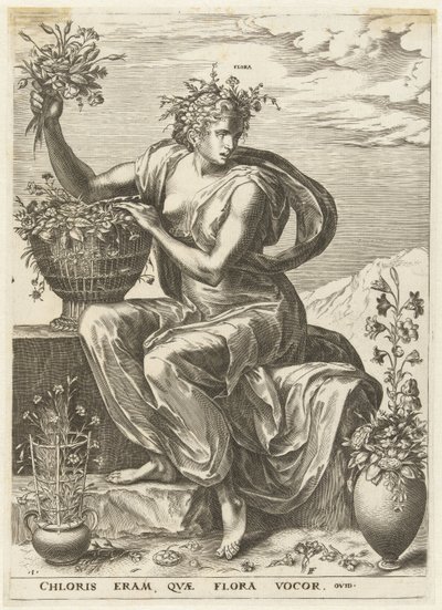 Flora Gudinder og nymfer (serietitel) af Cornelis Cort