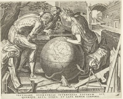 Geometri (Geometri) De syv liberale kunster (Artes Liberales) (serietitel) af Cornelis Cort
