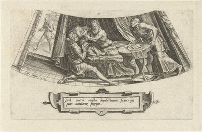 Jakob modtager faderlig velsignelse fra Isak The History of Jacob (serietitel) af Cornelis Cort