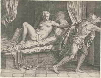 Josef og Potifars hustru af Cornelis Cort