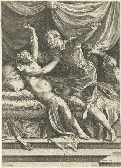 Lucretia en Sextus af Cornelis Cort