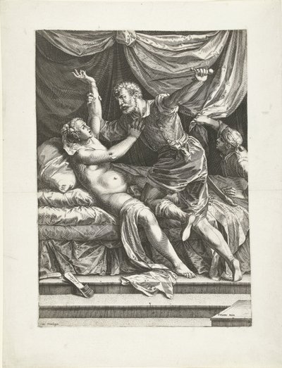 Lucretia en Sextus af Cornelis Cort