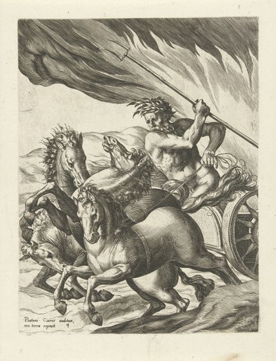 Pluto forlader Proserpina i underverdenen Historien om Pluto og Proserpina (serietitel) af Cornelis Cort