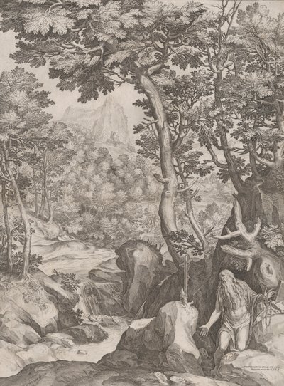 St Onuphrius i ørkenen, 1574. af Cornelis Cort